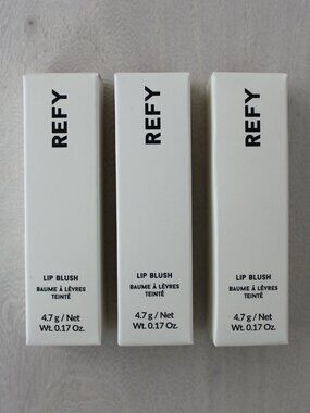 NEW Set of 3 Refy Beauty Lip Blush Balms in Wine Red Shade, 0.17 oz or 4.7 g